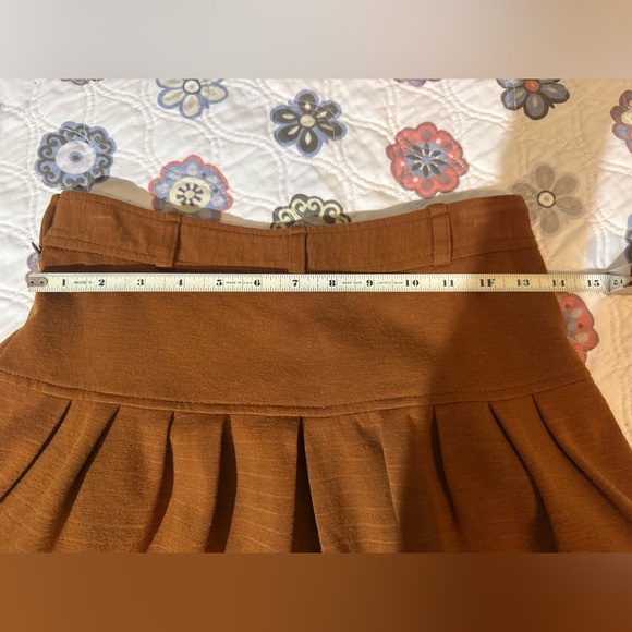 Lacoste Burnt Siena A-line Midi Skirt - Picture 2 of 5